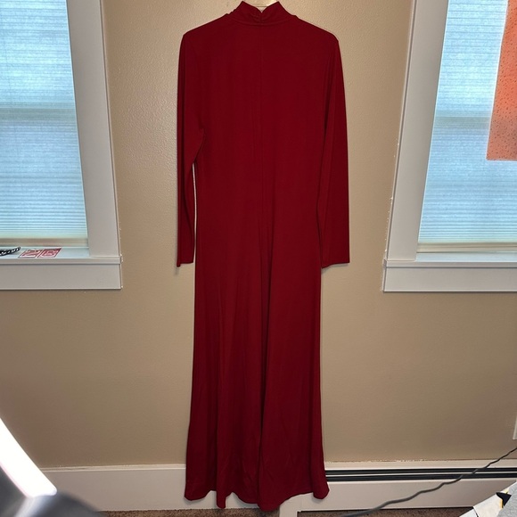 Soft Surroundings Lagia Elegant Dark Red Knit Maxi Dress Size Large - Picture 9 of 9